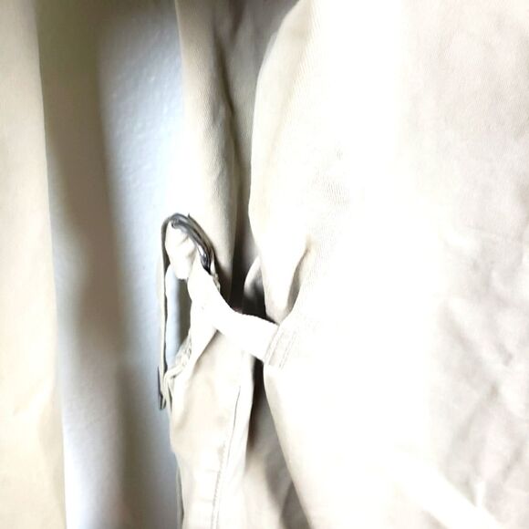 Women's Banana Republic Beige Button/Zip Up Utility Heavy Duty Coat Jacket sz MD - Picture 11 of 16